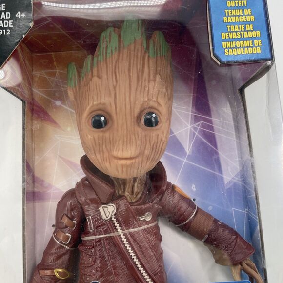 Marvel Guardians of the Galaxy Vol 2 Groot Figure Ravager Outfit NEW *BOX WEAR - Picture 10 of 12